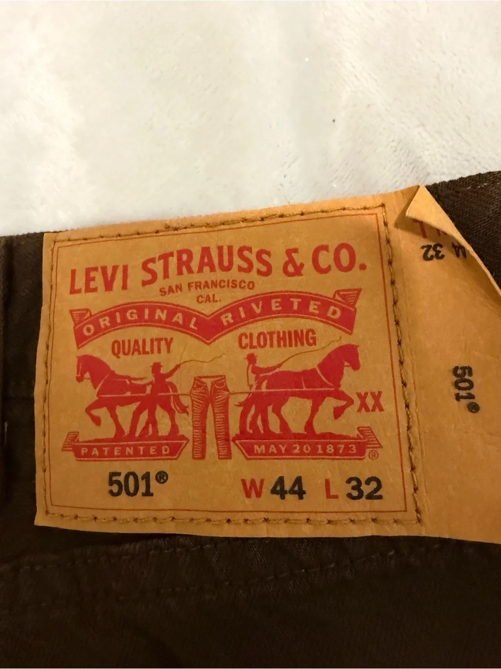 Levi's 501 Brown Jeans 44X32